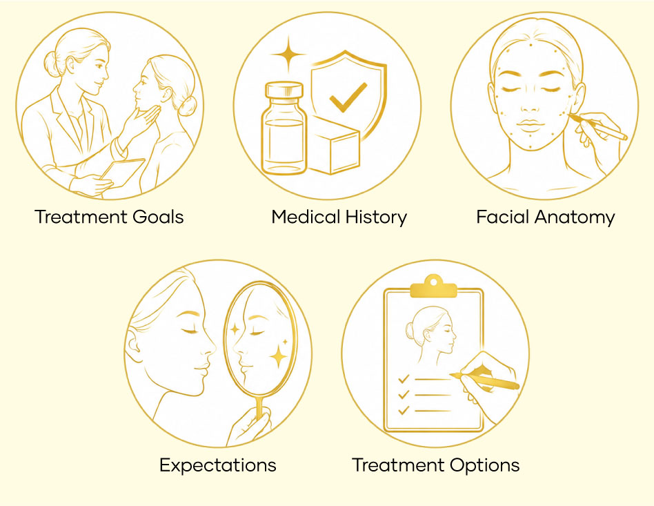 Illustration of consultation process in Cocoon Medical Spa Bali